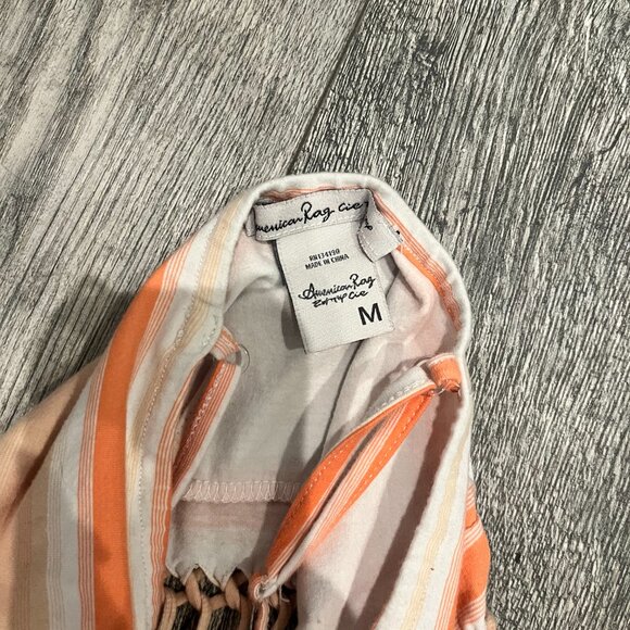 Orange Sun Dress - Shorter In Front Medium Womens Summer Dress - Picture 3 of 4